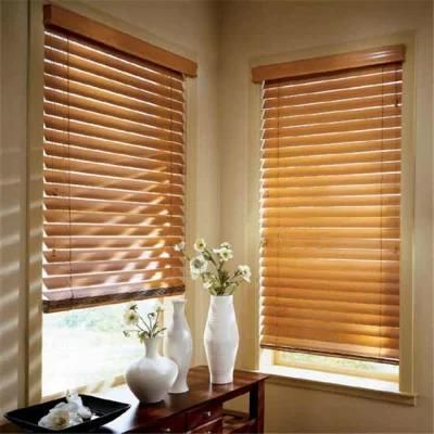 Water Proof PVC Blade Faux Wooden Venetian Blinds