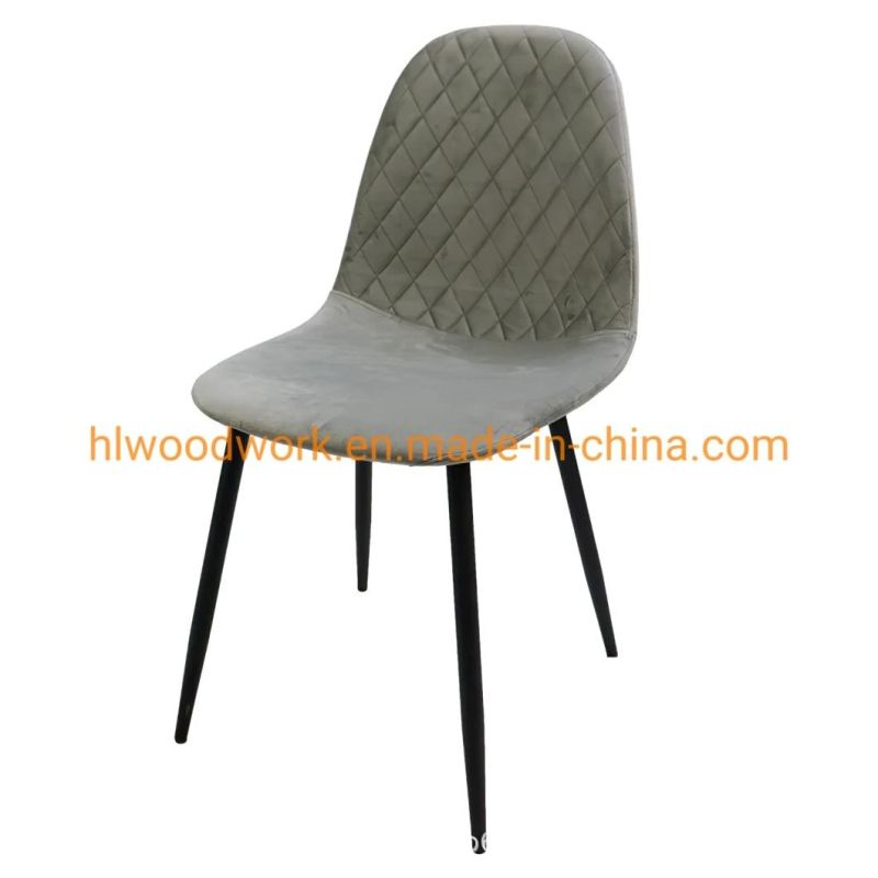 Fabric Dining Leisure Chair Modern Chairs Living Room Chaise Brown Velvet Tufted Dining Chairs Customized Design Hotel Home Furniture Kitchen Dining Chair