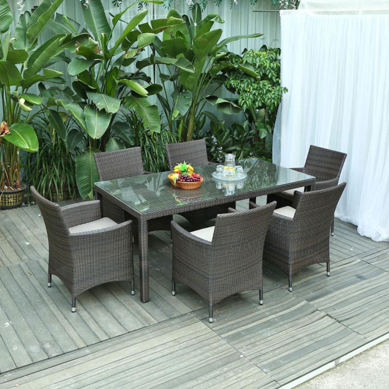 Patio Dining Set Table & Chair Wicker Rattan Garden Furniture, Garden Sets