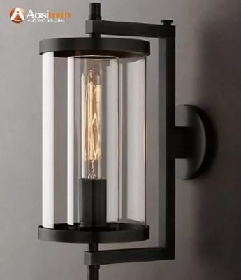 Outdoor Sconce Wall Lamp Black Finish