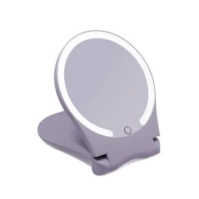 Slim Design Foldable High Definition LED Pocket Mirror with Touch Sensor 10X Magnifying Mirror