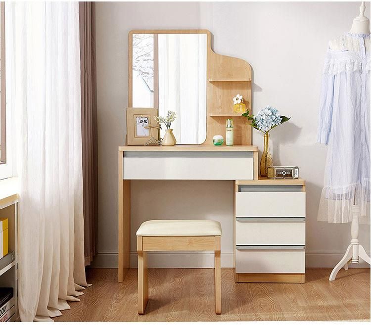 Modern Simple Design Dressing Table with Stool Customized Factory Supply