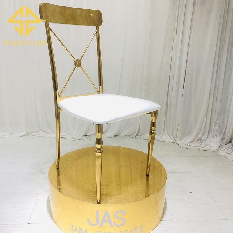 New Style Stainless Steel Wedding Chair for Banquet Wholesale You Can Pick Any Color
