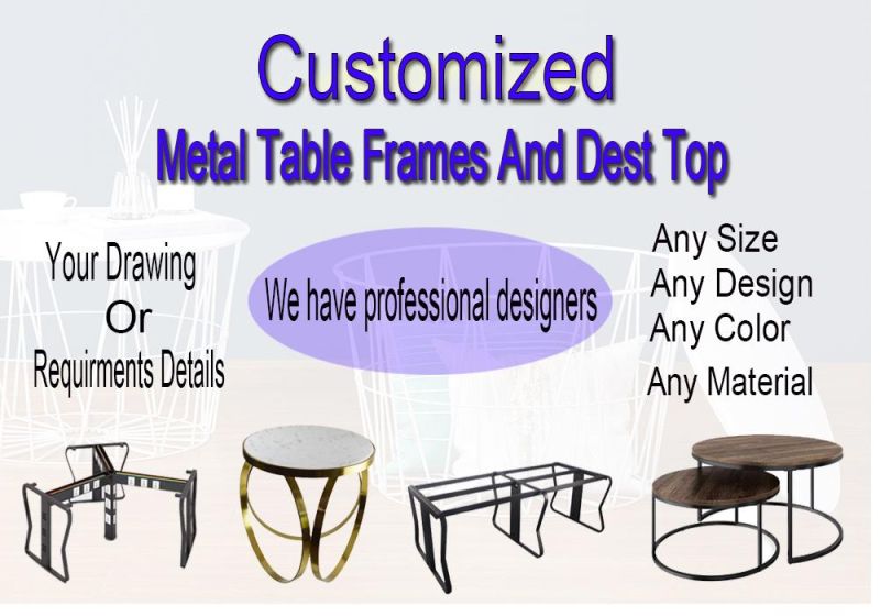 Modern Decorative Metal Cast Iron Coffee Metal Table Frame Dining Furniture Legs