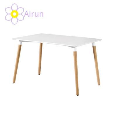 Cheap White Wooden MDF Dining Table for Dining Room Furniture