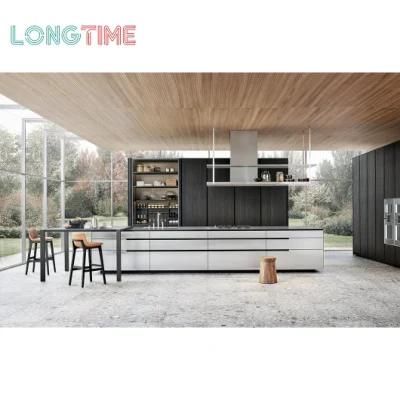 Foshan Manufacturer Sale Modern Full Set Home Design PU Painting Handleless Kitchen Cabinets