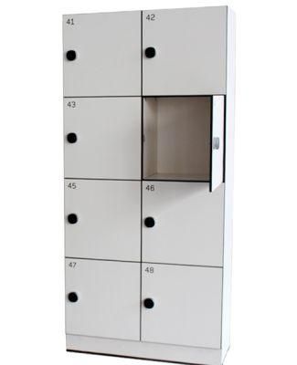 Public Area 2 Door Compact Laminate Coin Operated Lockers
