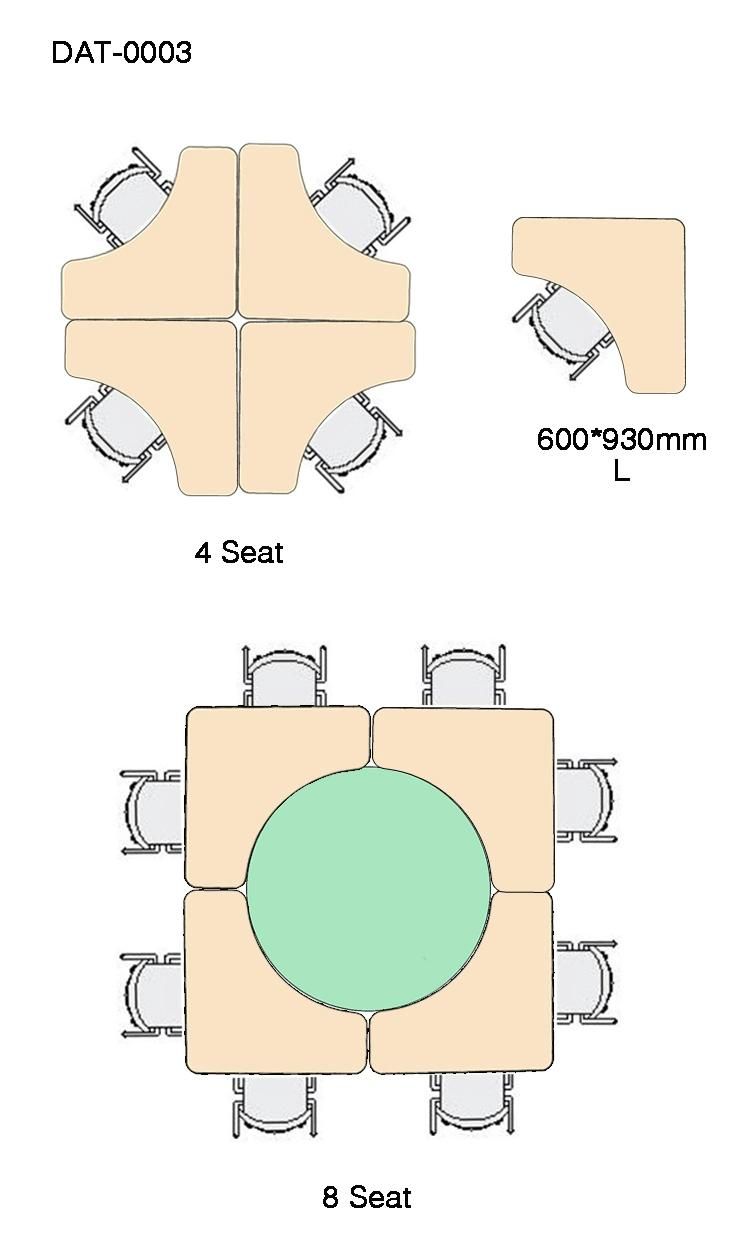 High Quality Modern Wooden Activity Table; Stable Clover Sunday School Classroom Furniture