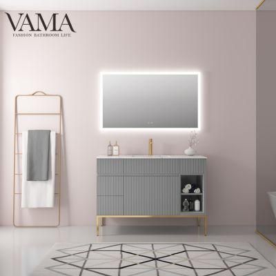 Vama 1500mm New Color Single Bowl Stainless Steel Bathroom Furniture with Selves 307120