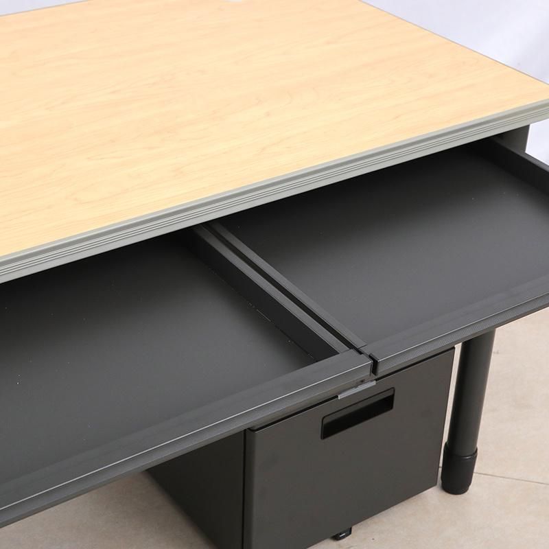 High Quality Metal Desk Officer Table with Decorative High-Pressure Laminate Top
