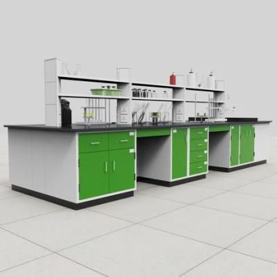 Pharmaceutical Factory Wood and Steel Lab Furniture with Liner, Bio Wood and Steel Stainless Steel Lab Bench/