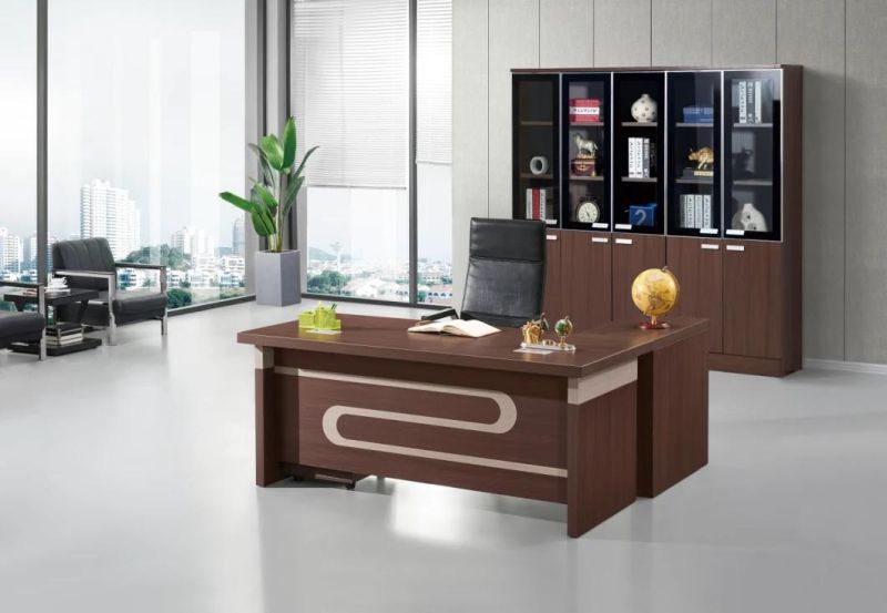 Hot Sale Classic Design L Shaped Computer Table MDF Modern Executive Office Table