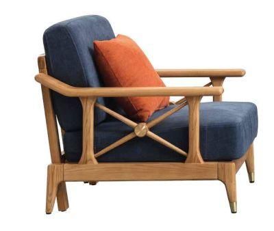 Sofa Chair Wood Modern High Back Leisure Sofa Chair Living Room Solid Wood Leisure Sofa Chair