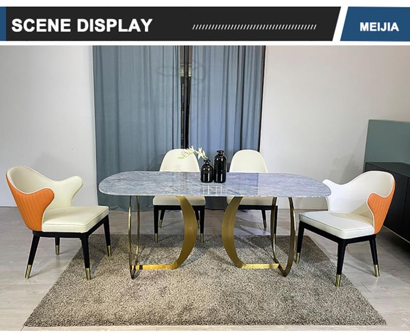 fashion Designed Dining Room Furniture Nordic Ceramic Top Dining Table Modern Luxury