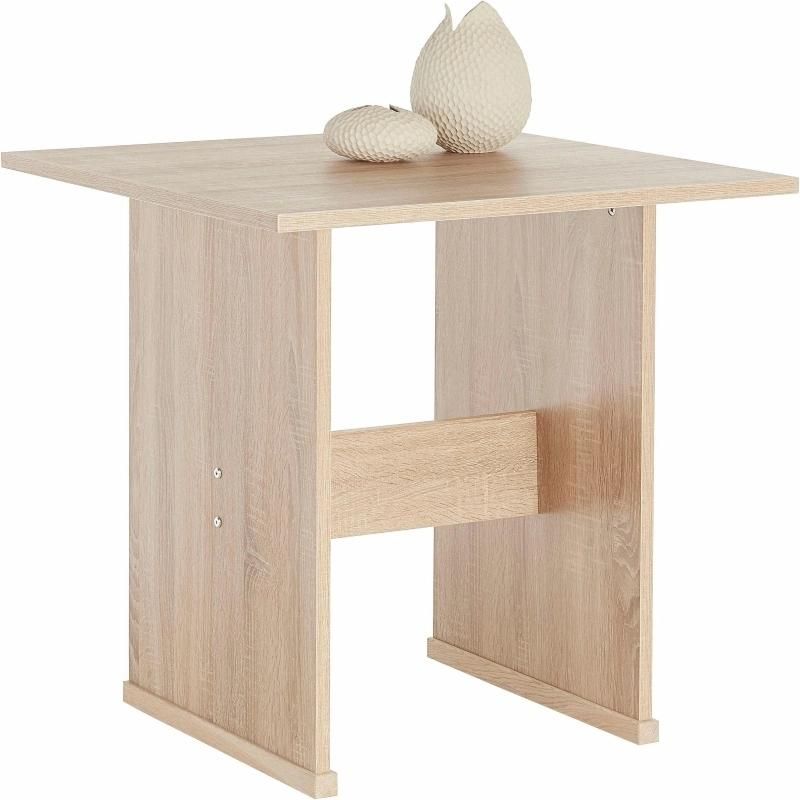Square Wooden Modern Table Withink Beautiful Wood Grain for Restaurants