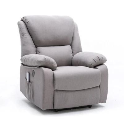 Luxury Leisure Home Living Room Furniture 2 in 1 Remote Control USB Charger Soft Fabric Reclining Lift Chair for The Elderly