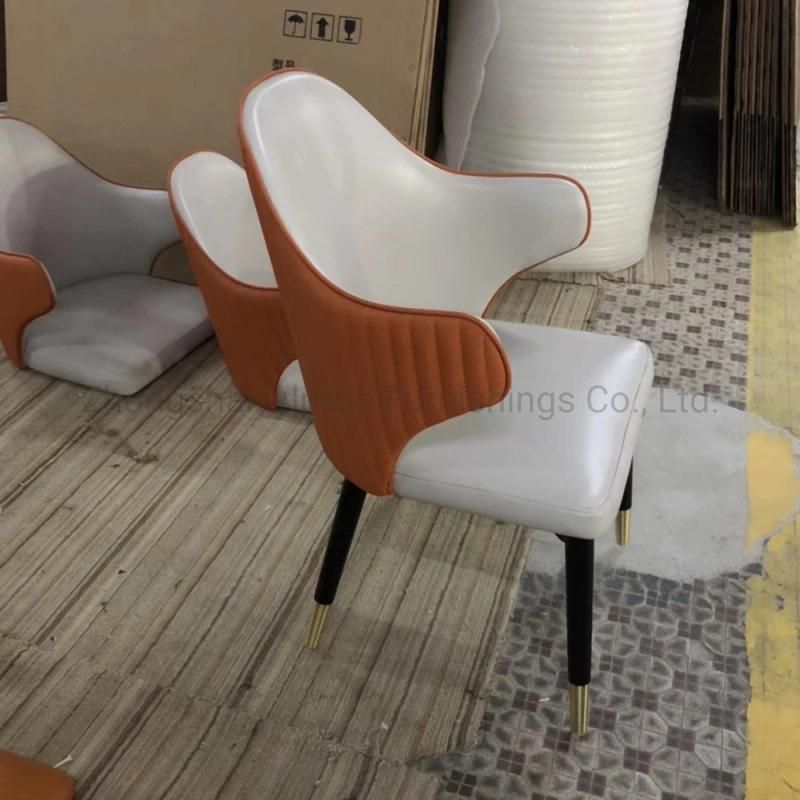 (SP-EC209) Modern Furniture Comfortable PU Leather Wood Leg Upholstery Hotel Lobby Chair