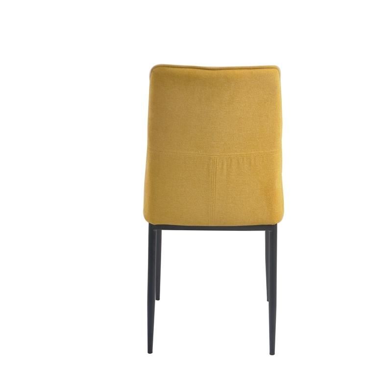 China Factory Modern High Quality Custom Metal Leg Fabric Dining Room Chair