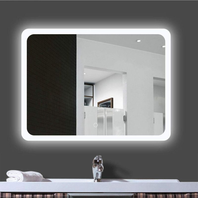 Fashion Style LED Bathroom Mirror Home Decoration Mirror with Touch Sensor & Bluetooth