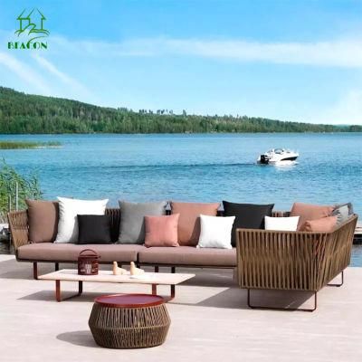 Rattan Chair High Quality UV Resistant Soft Deep Cushion Backyard Relax Patio Modern Garden Outdoor Sofa Set