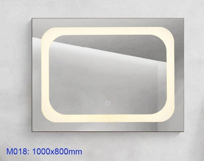 Bathroom Decoration Touch Switch Lighted LED Bathroom Tunnel Square Mirror (M030)