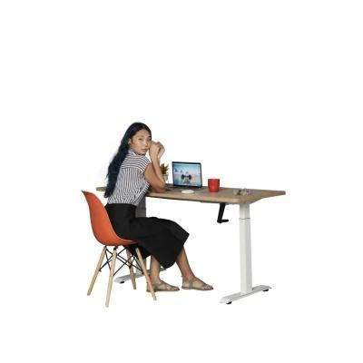 Modern Desk Adjustable Height with Wheels Hand-Cranked Vertical Lifting Table