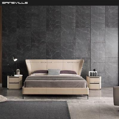 Hot Sale New Home Bedroom Furniture Sofa Bed King Bed Upholstered Leather Bed in Italy Modern Style