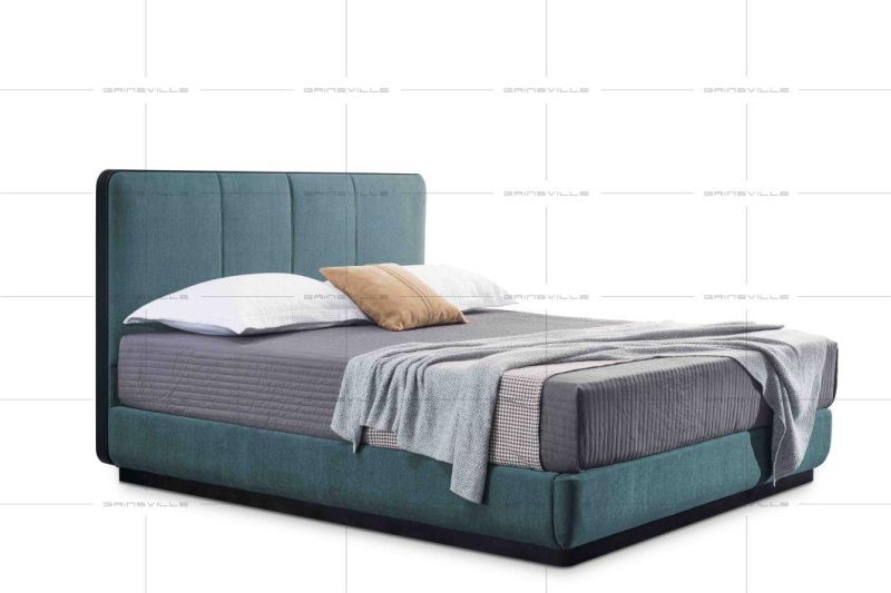 Modern Style Design Soft Fabric Double Size Wall Bed in Home Furniture