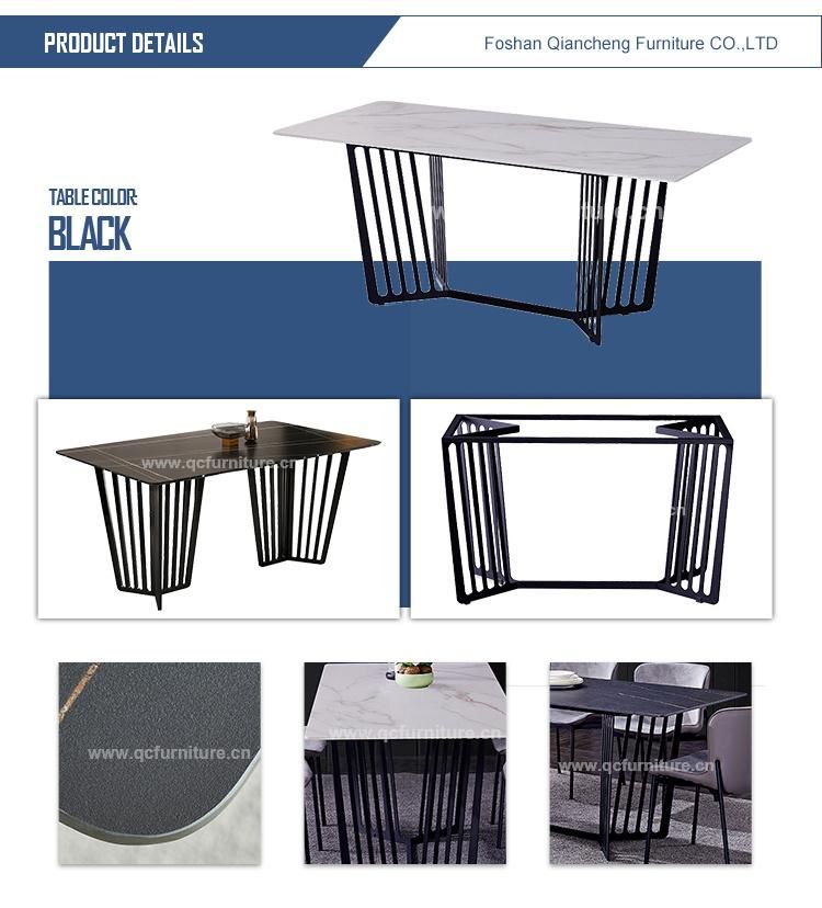 Black Iron Furniture Modern Dining Room Table
