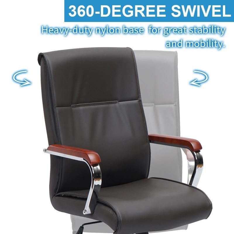 Executive Ergonomic Computer Desk Massage Parts Swivel Tan Leather Office Chair