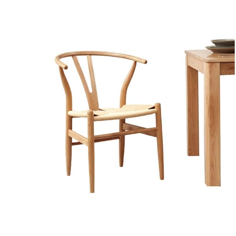 Furniture Modern Furniture Chair Home Furniture Living Room Furniture Replica Wishbone Ring Back Dining Chair Restaurant Chair Hans Wegner Y Chair by Ash Wood