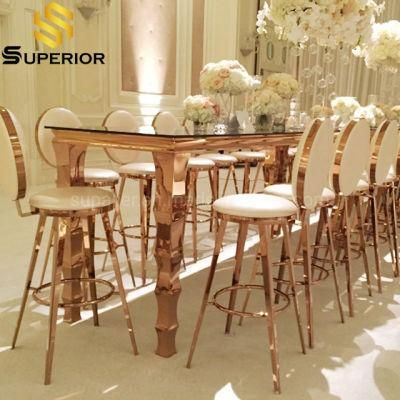 Wholesale Bar Furniture Set Metal Bar Tables with High Stools