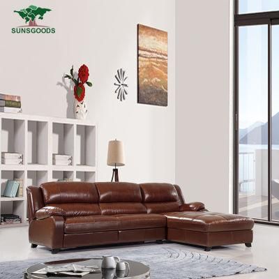 Modern Leisure Living Room Corner Sectional Leather Seating Room Sofa