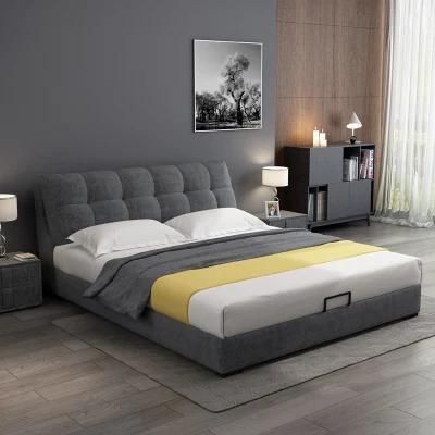 2021 China Foshan Modern Bedroom Furniture Double Beds for Home or Hotel Use