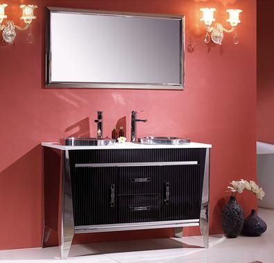 New Luxury Stainless Steel Bathroom Cabinet (T-005)
