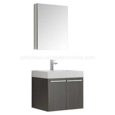 24&quot; Gray Oak Wall Mounting Modern Bathroom Vanity