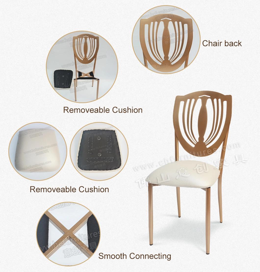 Yc-A41- 01 Rental Modern Stackable Rose Gold Banquet Chair Wedding