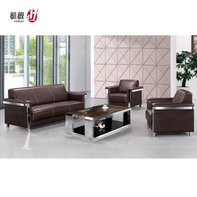 Classic Leisure for Waiting Area Office Leather Sofa Furniture