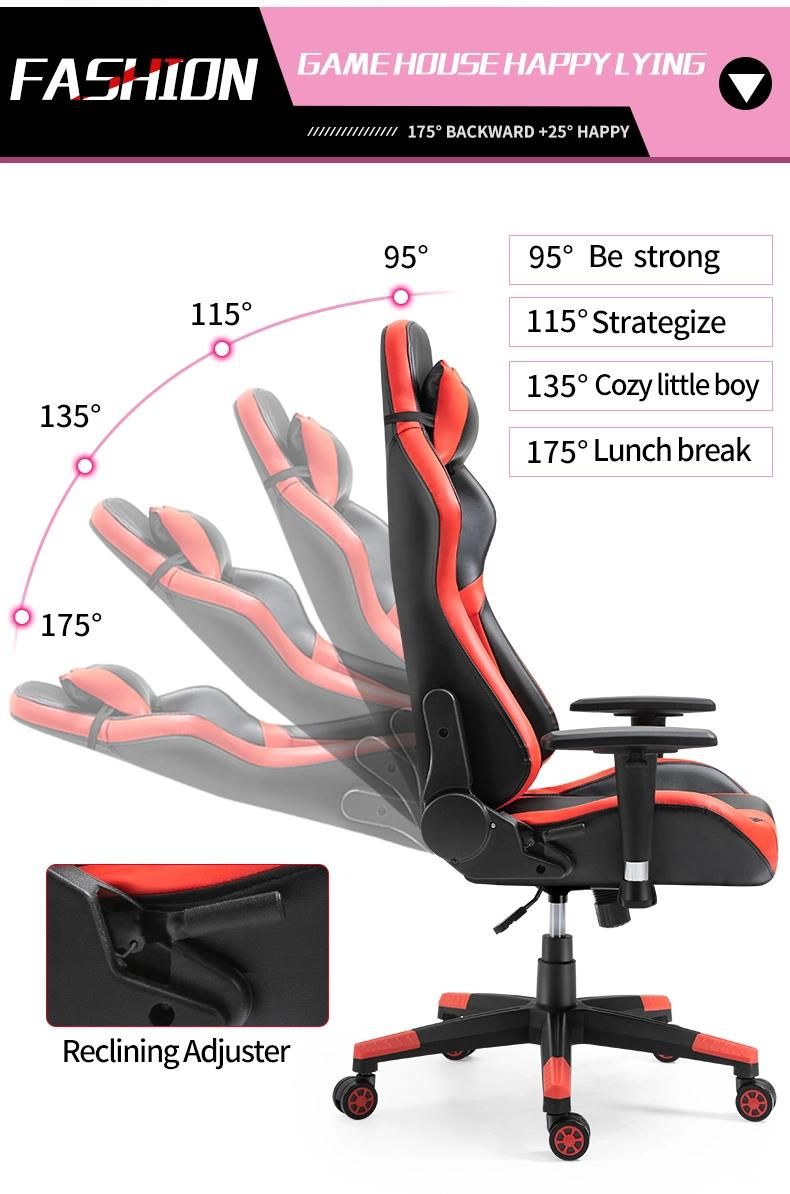 High Quality Comfortable Leather Swivel Computer Racing Chair LED Gaming Chair