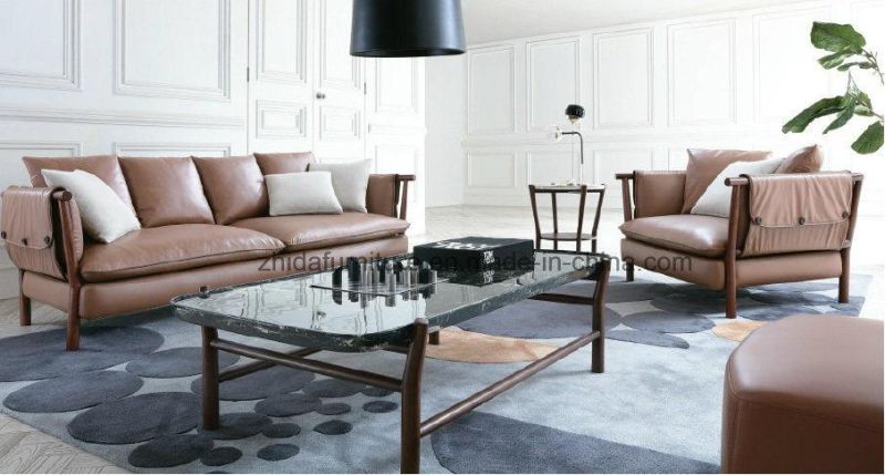High Quality Italian Leather Modern Sofa