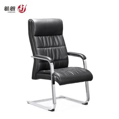 Black Leather Modern Office Furniture Visitor Reception Office Chair