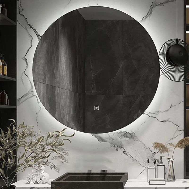 China Factory LED Illuminated Bathroom Mirrors Wall Mounted with Lights and Demister Pad Fogless