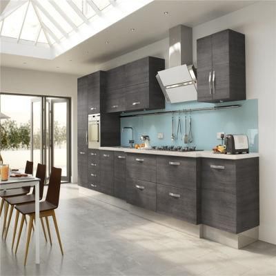 Euro Style Kitchen Cabinet High-End Cabinets Gray Glossy Kitchen Cabinet