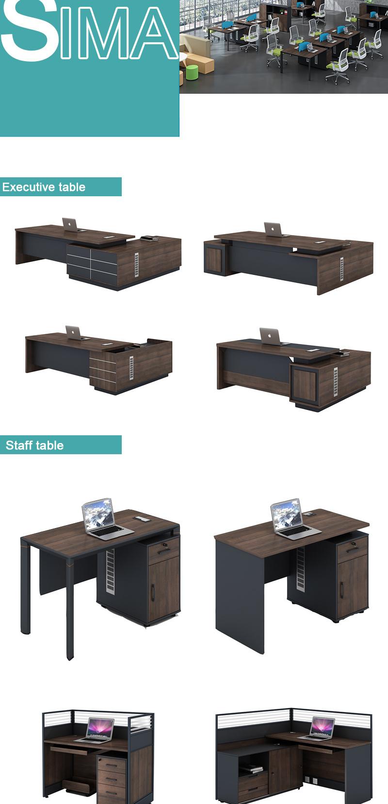 Custom Luxury Office Depot Modern Executive L Shape Wooden Furniture Wood Podium