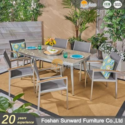 Hot Sale Modern Home Hotel Restaurant Villa Aluminum Chair and Table Garden Patio Outdoor Dining Furniture