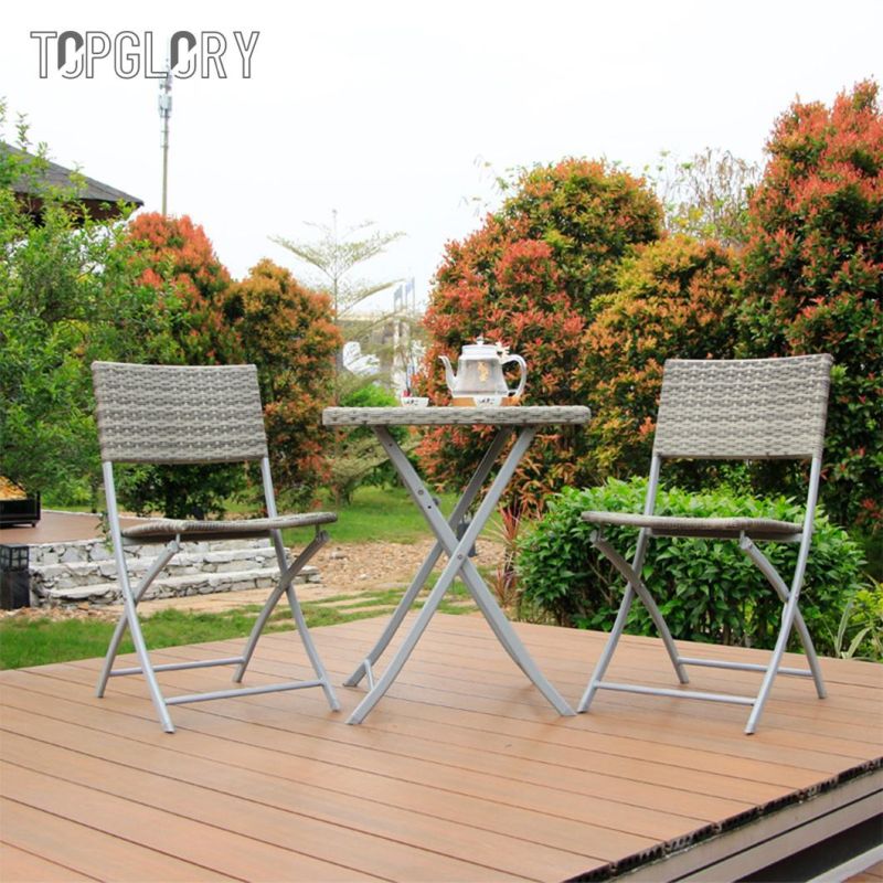 Modern Outdoor Furniture Home Hotel Restaurant Patio Garden Sets Dining Table Set Iron Rattan Table and Chair