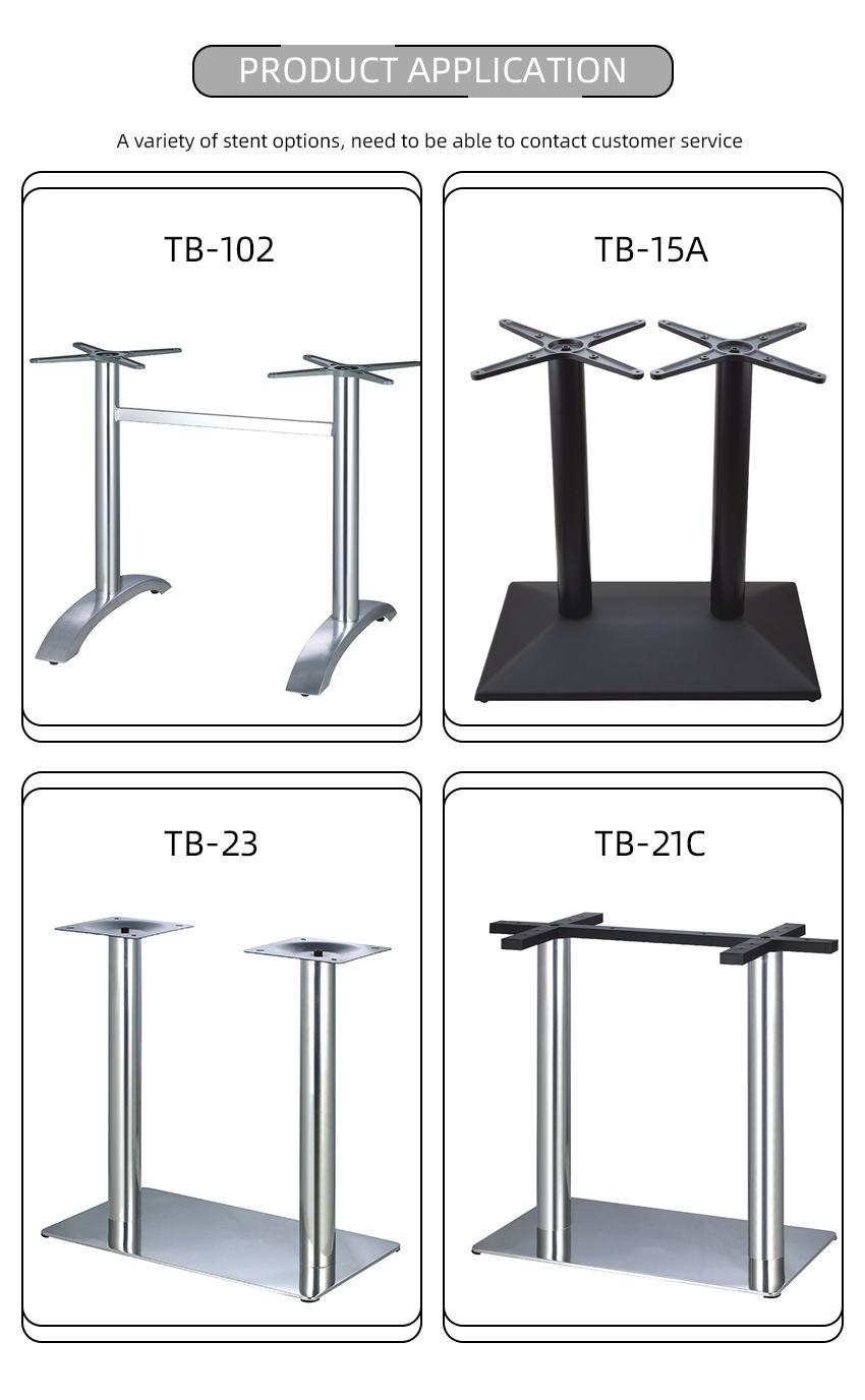 Coffee Restaurant Modern Metal Frame Steel Base Office Bar Table