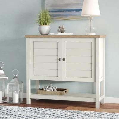 Modern Antique Furniture White Wooden Storage Cabinet Living Room Furniture with 2 Doors
