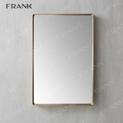 Wall Hang Metal Frame Bathroom Mirror Retangular Glass