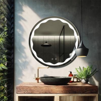 LED Decorative Wall Round Anti-Fog Mirror for Bathroom